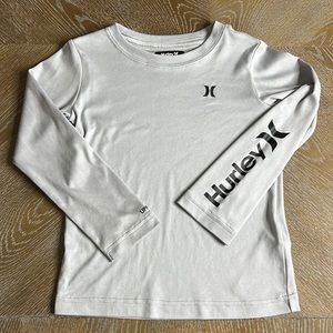 HURLEY Nike Dri-Fit UPF 50+ Grey Long-sleeve Lightweight Performance Top